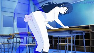 Ichika Hoshino and I have intense sex in the classroom at night. - Project SEKAI Hentai