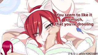 JOI Game - (Part 2) Fairy Tail Erza is ready for bed after a hot bath