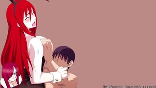 JOI Game - (Part 2) Fairy Tail Erza is ready for bed after a hot bath