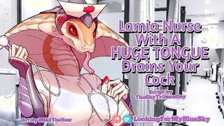 Lamia Nurse With a HUGE TONGUE Drains Your Cock [Monstergirl Audio Roleplay] [Blowjob] [Cock Love]