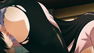 A Beautiful Woman in Elegant Clothing with Big Breasts Loves Sucking Cock in the 69 Position