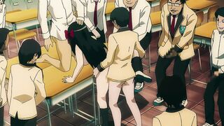 A Beauty with Huge Tits and a Hairy Pussy Loves Fucking at College with Lots of Cocks