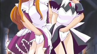 Cock sucking anime maid fucking