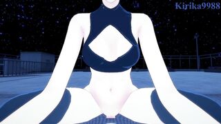 Nazuna Nanakusa and I have intense sex on a rooftop at night. - Call of the Night POV Hentai