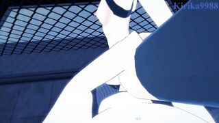 Nazuna Nanakusa and I have intense sex on a rooftop at night. - Call of the Night POV Hentai