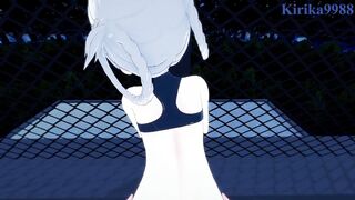 Nazuna Nanakusa and I have intense sex on a rooftop at night. - Call of the Night POV Hentai