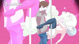 Stripper breaks dancing pole while getting fucked hard