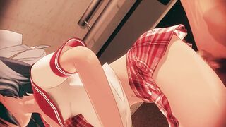 Busty Beauty Likes to Suck Cock and Ride in Reverse Cowgirl | Hentai English Subbed
