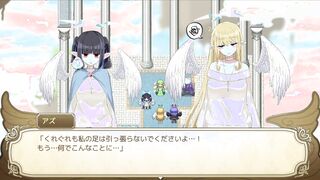 【エロゲ実況(体験版)】#01 無気力天使ちゃんは性活学科の単位が足りない…。 ダウナー系金髪巨乳天使と真面目天使が壁尻状態で尻を揉まれて・・・(RPG人気神同人エロゲー Hentai game)