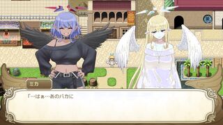 【エロゲ実況(体験版)】#01 無気力天使ちゃんは性活学科の単位が足りない…。 ダウナー系金髪巨乳天使と真面目天使が壁尻状態で尻を揉まれて・・・(RPG人気神同人エロゲー Hentai game)