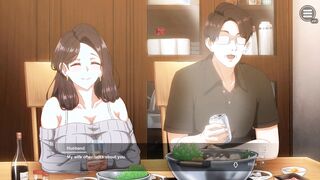 Wife’s Secret Affair with Neighbor Unfolds Right at Dinner | Hentai MILF Gameplay