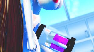 Blue Archive Rio tries a Futa Masturbation device in public