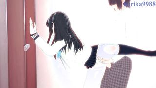 Komichi Akebi and I have intense sex in the restroom. - Akebi's Sailor Uniform Hentai