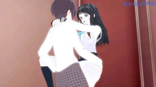 Komichi Akebi and I have intense sex in the restroom. - Akebi's Sailor Uniform Hentai