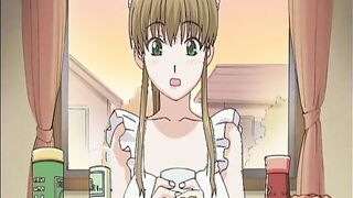 Maid In Apron Humiliated And Walked With A Leash