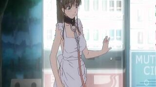 Maid In Apron Humiliated And Walked With A Leash