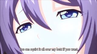 Big Titted Librarian Fucks the Client and Makes Him a Buttjob with her Big Ass | Hentai