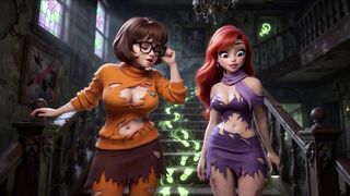 Velma and Daphne Become Fully Nude in Haunted Mansion Ghost Mystery as Their Clothes Tear During Investigation