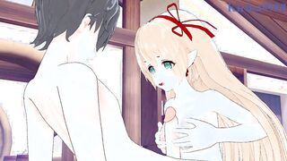 Arisa and Yuuki have intense sex in the bedroom. - Princess Connect! Re:Dive Hentai