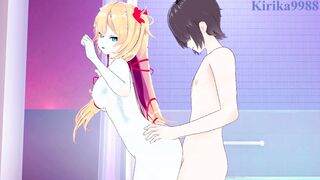 Akai Haato and I have intense sex at a love hotel. - Hololive VTuber Hentai