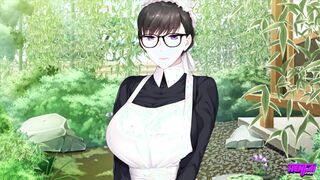 Hentai Pros - Horny Brunette Maid Loves To Suck Her Boss' Big Dick When They Are Home Alone