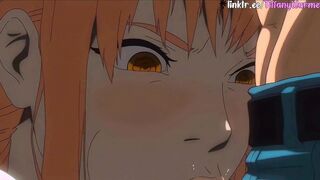 Power & Makima Seduce Denji to Fuck