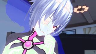Uncensored Japanese hentai anime Evangelion Rei Ayanami defloration
