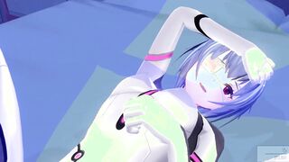Uncensored Japanese hentai anime Evangelion Rei Ayanami defloration