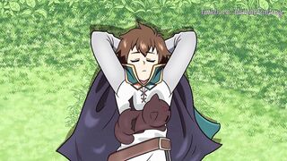 Anal Threesome Sex: Megumin x Yunyun x Kono (Cartoon Sex)