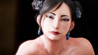 Chun-Li fucks toy till she cums