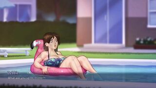 Annon Fuck Debbie Outdoor in the Swimpool | Summertime Saga New Sex Scene