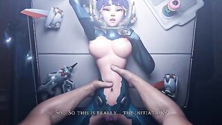 Juno's Recruitment - Overwatch babe gets 3D creampied in her trimmed pussy