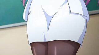 Cool de M 2 - Busty hentai teacher gives a blowjob under the desk