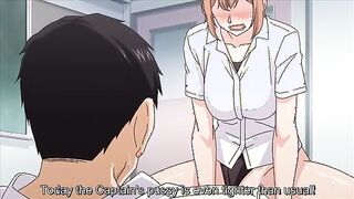 Keep Your Uniform On 2 - Slut masturbating caught and hentai gangbanged