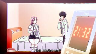 The Gyaru I Hang Out With Let's Me Use Her Pussy 4 - Busty hentai student gives wet handjob