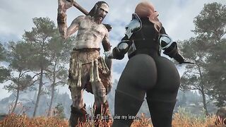 Giant's Toe (preview) - Big assed busty redhead is fucked by giant