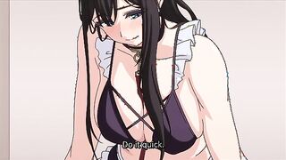 Keep Your Uniform On 1 - Busty hentai slut in lingerie fucked while filming