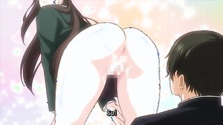 Keep Your Uniform On 1 - Busty hentai slut in lingerie fucked while filming