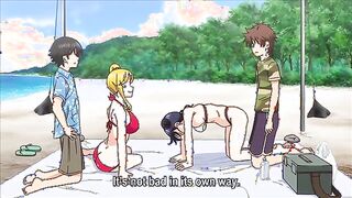 Honey Blonde 2 ep2 - Two couples have public hentai sex at the beach