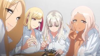 Gyaru Harem Invasion 1 - Businessman is hentai reverse gangbanged by huge tits sluts