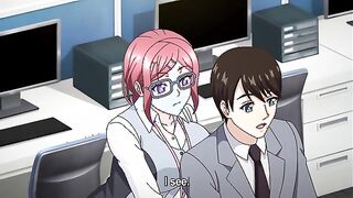 Corporate Cinderella 2 - Busty hentai boss is fucked from behind in the locker room