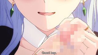 Reika is My Dear Queen 1 - Busty hentai maid domainates her lord with footjob and cowgirl sex