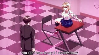 Guilty Hole 1 - Teacher bends over a busty hentai woman and shoots a big load on her tits