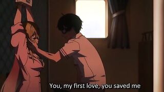 Nukitashi 10 - Topless anime babe battles dual dildos and her ass gets vibrated