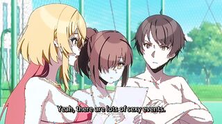 Nukitashi 4 (ecchi anime) - Virgin with chastity belt sticks a dildo up his anime ass