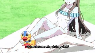 Nukitashi 4 (ecchi anime) - Virgin with chastity belt sticks a dildo up his anime ass