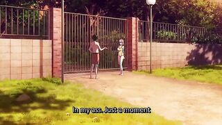 Nukitashi 4 (ecchi anime) - Virgin with chastity belt sticks a dildo up his anime ass