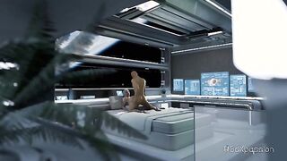 Nexus3 In My Orbit - Sexy busty blonde has best 3D sex in a space station