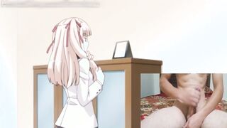 I came home very tired and horny, cumshot a lot with hentai