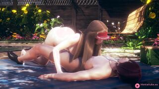 Threesome Hentai 2 girls 1 boy - Asian Japanese 3D Manga anime porn video